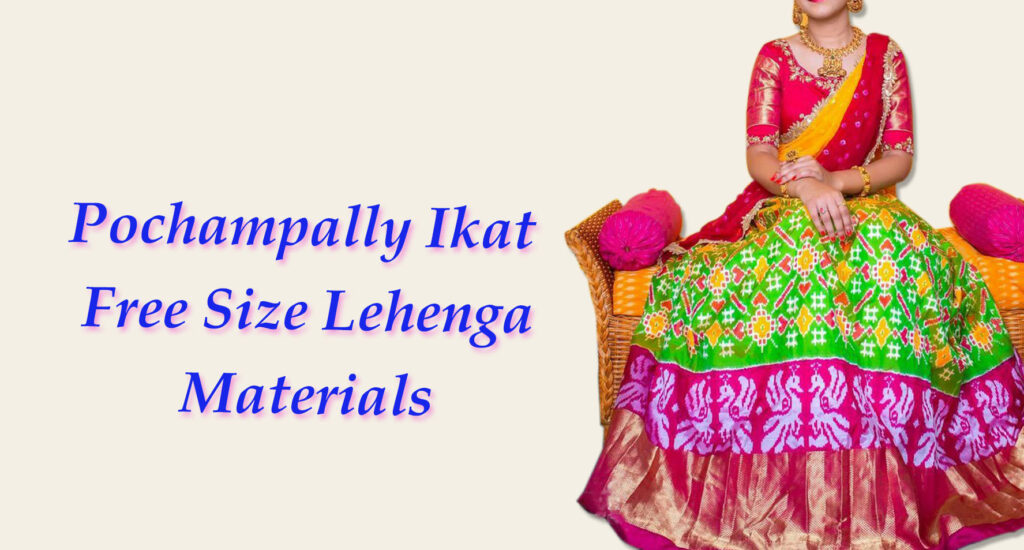Festive Wear Pure Pochampalli Ikkat Silk Lehenga/Pavadai, With Blouse Piece  at Rs 2350 in Chennai