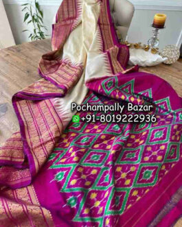 Pochampally Ikkat Kanchi Border Silk (Pattu) Saree 094