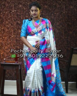 Pochampally Ikkat Silk (Pattu) Saree 054