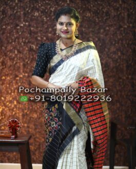 Pochampally Ikkat Silk (Pattu) Saree 055