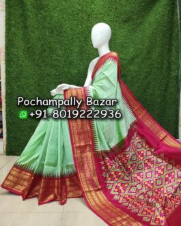 Pochampally Ikkat Kanchi Border Silk (Pattu) Saree 081