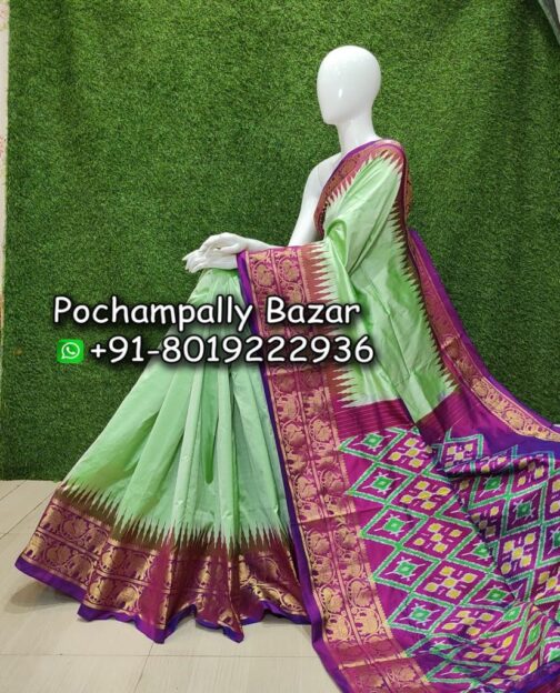 Ikkat Kanchi Pattu Sarees