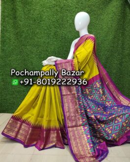 Pochampally Ikkat Kanchi Border Silk (Pattu) Saree 087