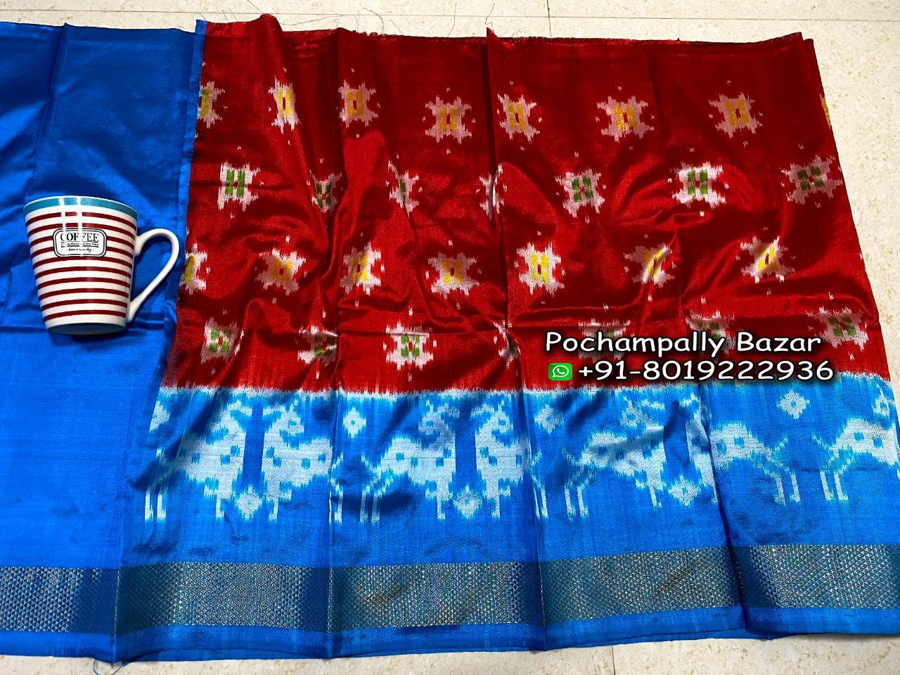 Silk Lehengas - Pure Ikkat Handloom Silk Lehenga with blouse Unstitched -  ISLB00071 - HandloomWear