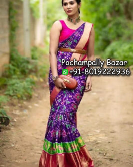 Pochampally Ikkat Silk (Pattu) Saree 101