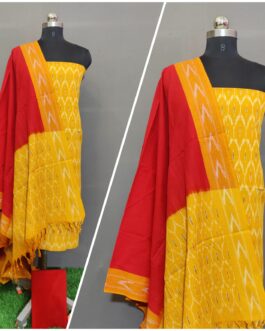Pochampally Ikkat Cotton Dress Material 001