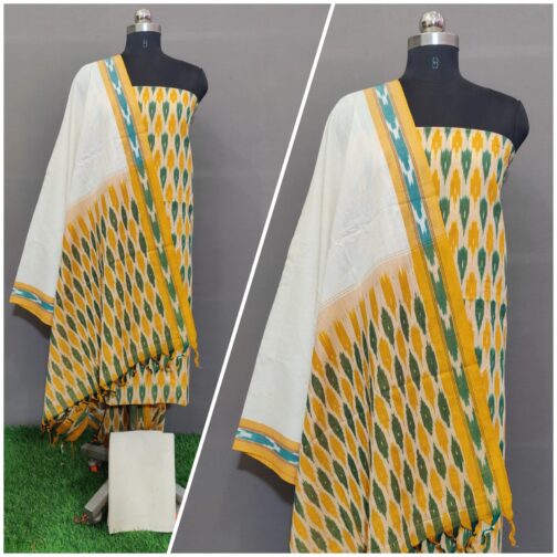 ikkat cotton dress material