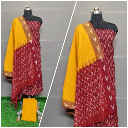 ikkat cotton dress material